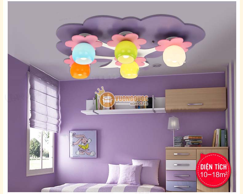 Đèn ốp trần trẻ em hình cây trí tuệ UHS106-3